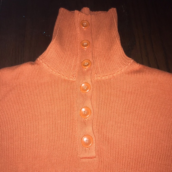 ⚡️August Silk 💯 Cotton Rust Sweater Size Large🦋 - Picture 6 of 8
